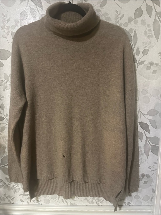 State Cashmere Sweaters - State Cashmere Taupe Turtleneck Sweater - L Wounded bird